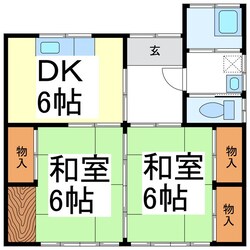 丸山アパート平屋（御幣川）の物件間取画像